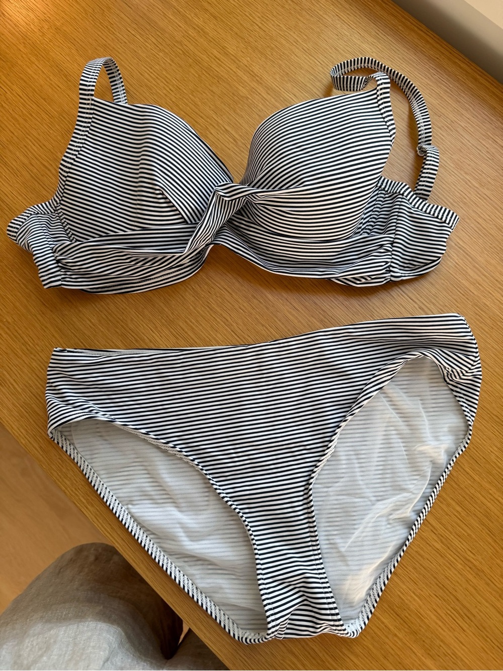 Sea Level Swim Australia:Striped Black & White Bikini Set